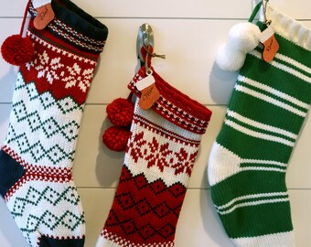 Etiquetas de medias personalizadas y adornos de medias, adornos personalizados de familia y nombre