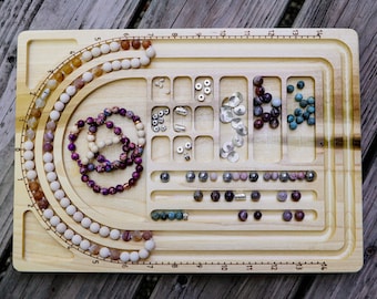 Tablero de diseño de cuentas de madera / Diseño de malas de yoga, collares, pulseras y joyas