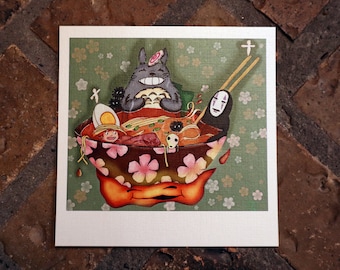 Impresiones del tazón de ramen del personaje de Studio Ghibli