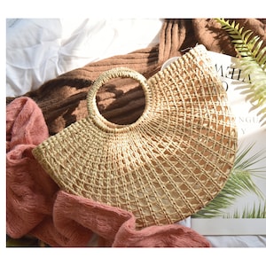 GRAND SAC À MAIN DE PAILLE, sac à main tissé à la main, sacs à main pour femmes, sacs de plage, cadeaux pour elle, cadeaux respectueux de l'environnement