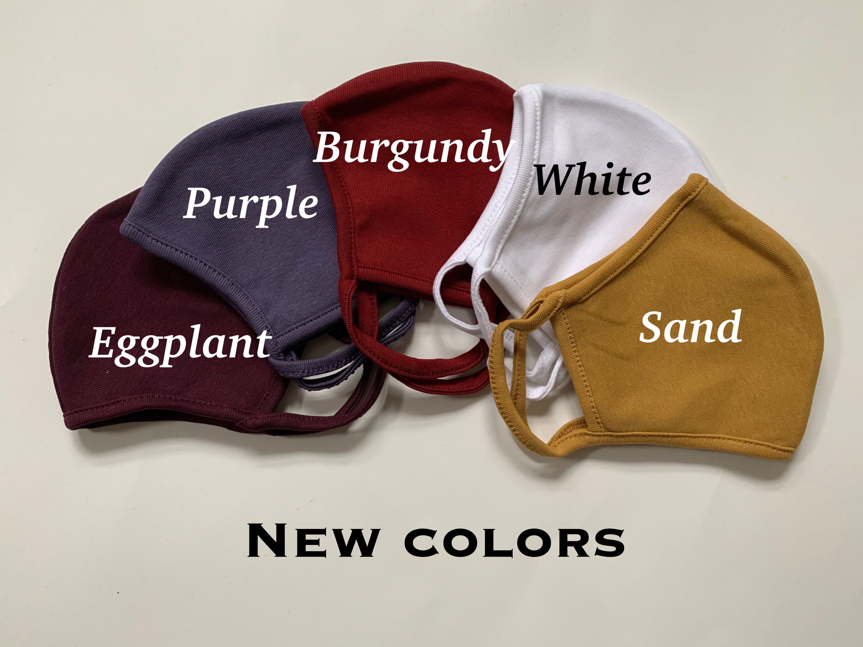 NEW COLORS 100 Cotton Face Mask Canada, Adult Face Mask, Fitted and