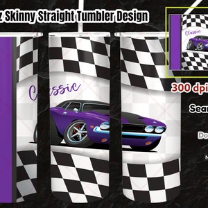 Classic Car Wrap, Muskelauto PNG, 300 dpi, kann personalisiert werden, 20oz Skinny Straight, Sublimation, Download, Schlüsselanhänger PNG, Classic Car Wrap