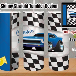 Muscle Car 20oz Tumbler Wrap: Classic Car PNG (Digital Download)