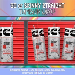 Grungy oliefilter beker wrap, Cummins, 20oz skinny straight, png 300 dpi, sublimatie downloaden, cadeau papa, Vaderdag, plezier, vrachtwagenliefhebber