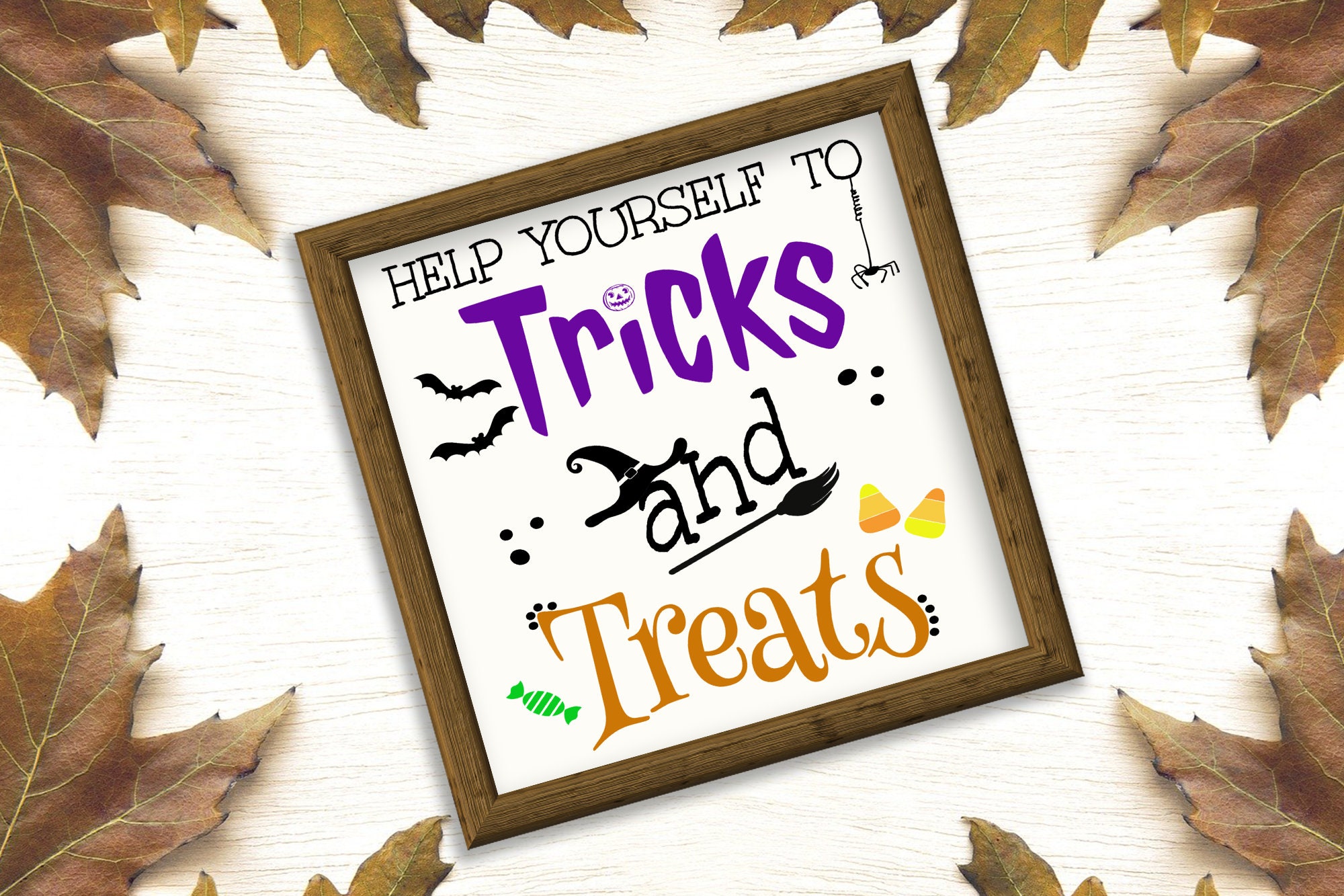 Trick or Treat Halloween Printable Sign Instant Download - Etsy