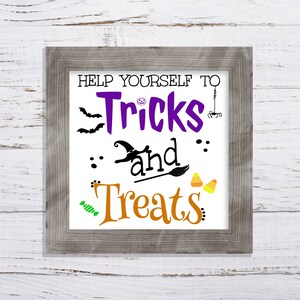 Trick or Treat Halloween Printable Sign Instant Download - Etsy
