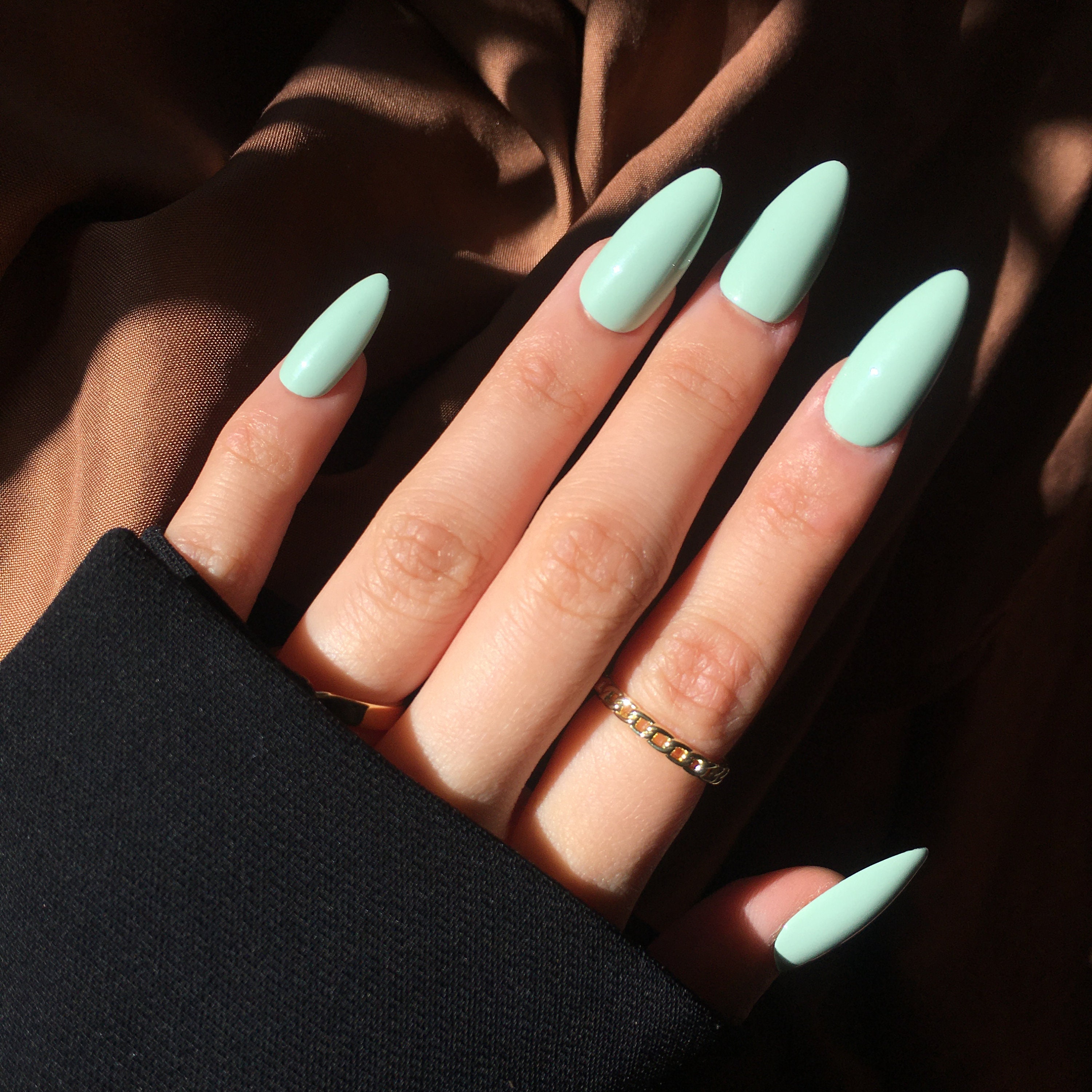 Aqua green nails with silver glitter | Simple nail designs, Seasonal nails,  Natural color nails