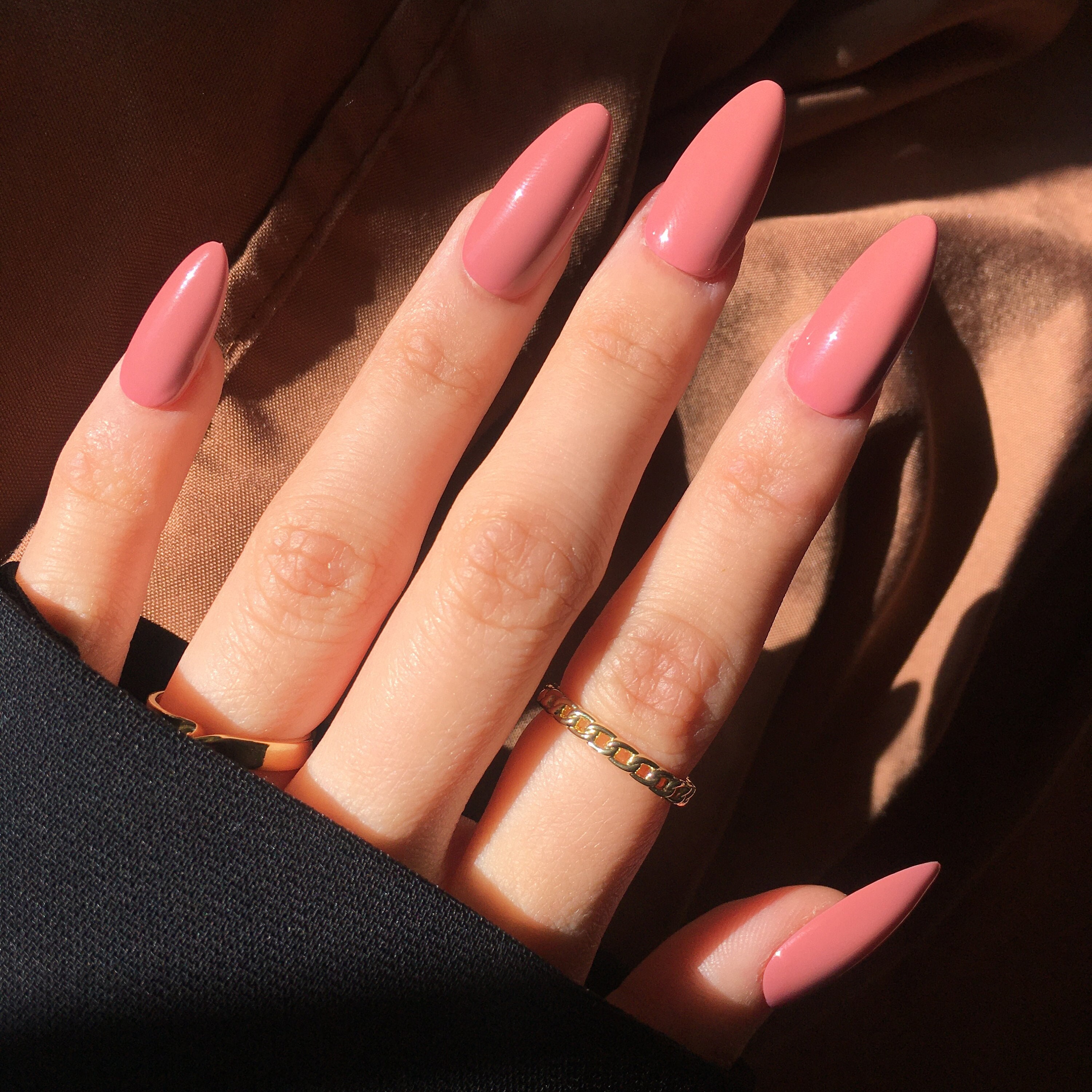 Soft Pink Press on Nails Brick Red Nails Glue on Nails Gel Nails