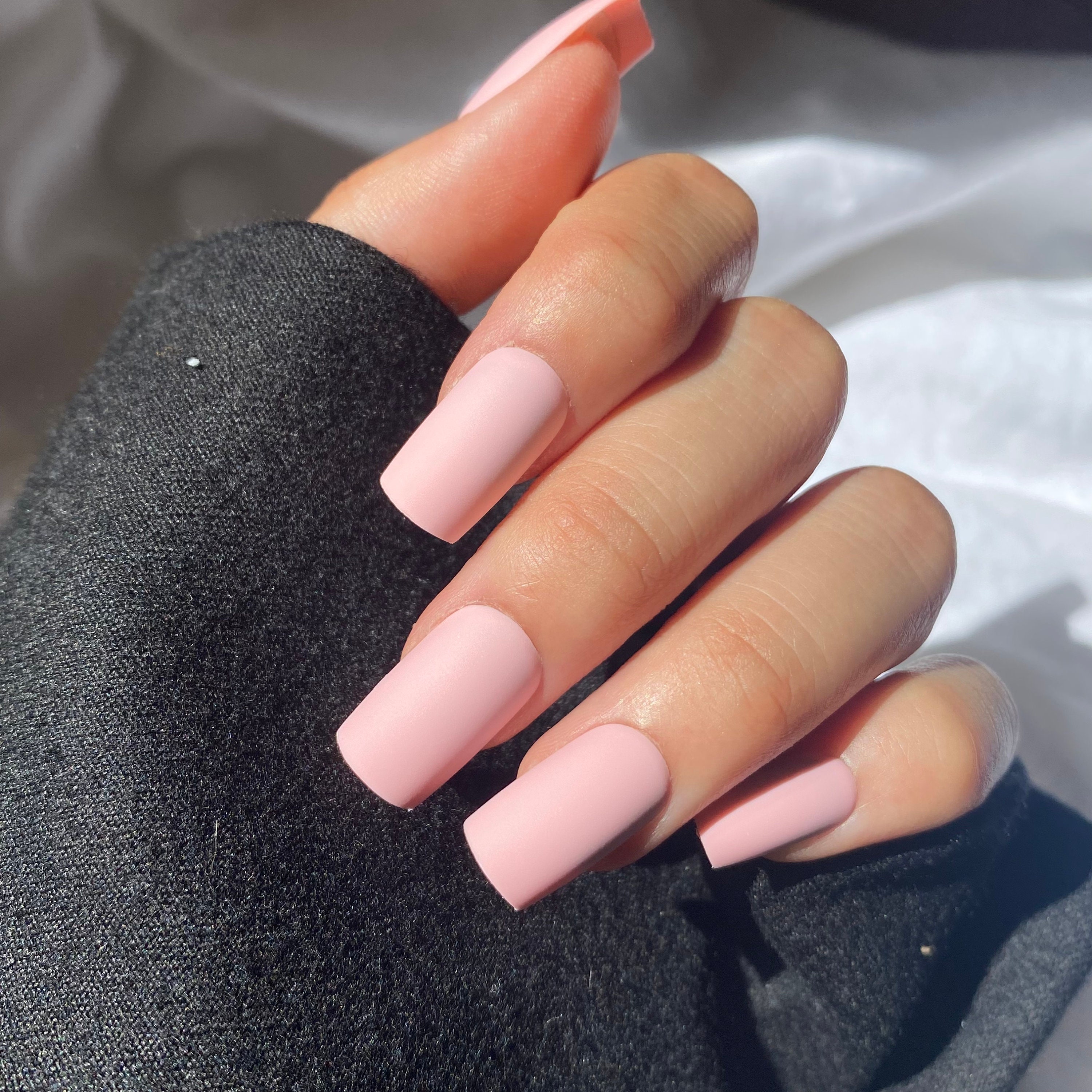 Square Light Pink Acrylic Nails | ubicaciondepersonas.cdmx.gob.mx