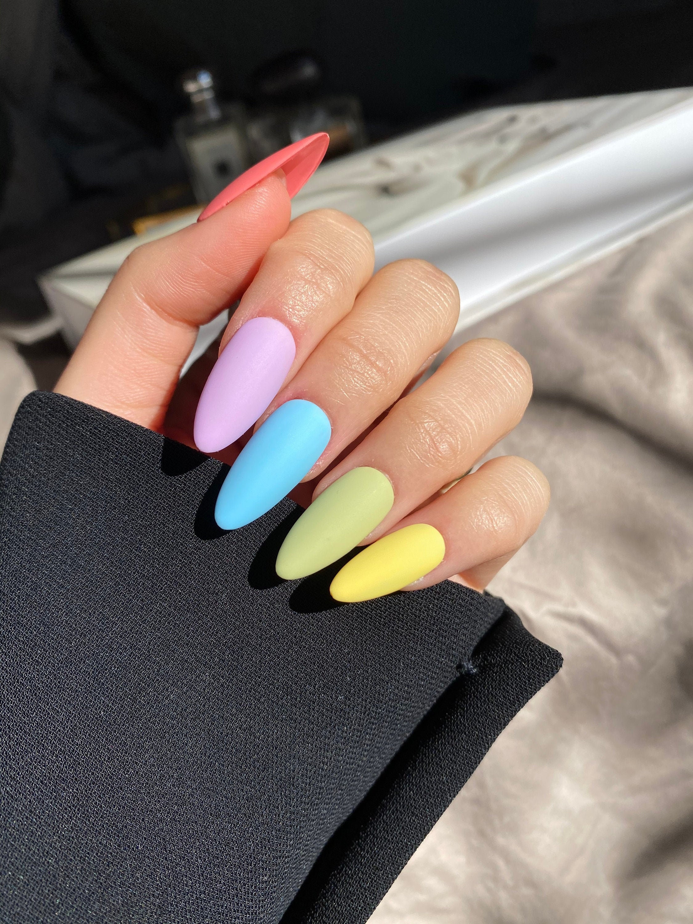 Rainbow Acrylic Nails