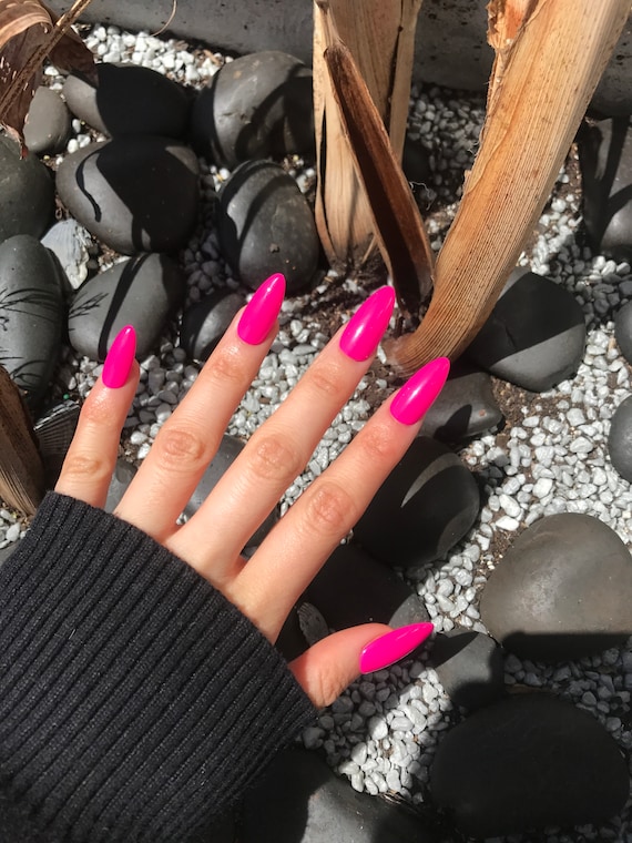 Bright Hot Pink Neon Press on Nails Gel Nails Fake Nails - Etsy New Zealand Bright Hot Pink Neon Press on Nails Gel Nails Fake Nails - Etsy New Zealand
