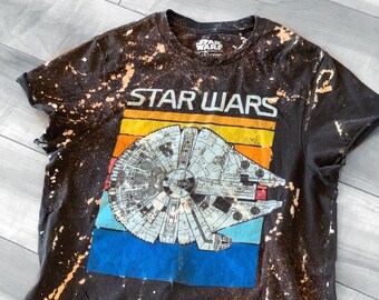 Star Wars Vintage-inspirerad grafisk t-shirt | Anpassad Star Wars-skjorta med syratvätt | Star Wars-t-shirt | Sliten Star Wars-t-shirt | Star Wars-fan |