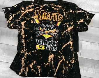 Misfits Vintage inspiriertes Band T-Shirt | Misfits Band T-Shirt | Acid Wash Misfits T-Shirt | Personalisiertes Distressed Misfits Band Shirt | Misfits Fan