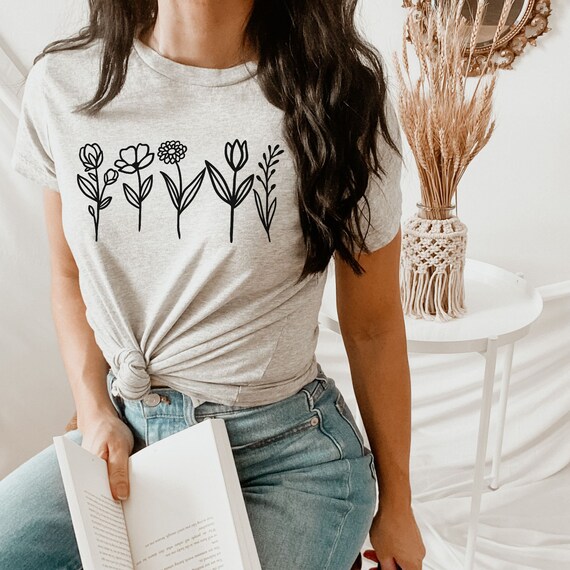 Wild Flowers Shirt Wildflower Tshirt 