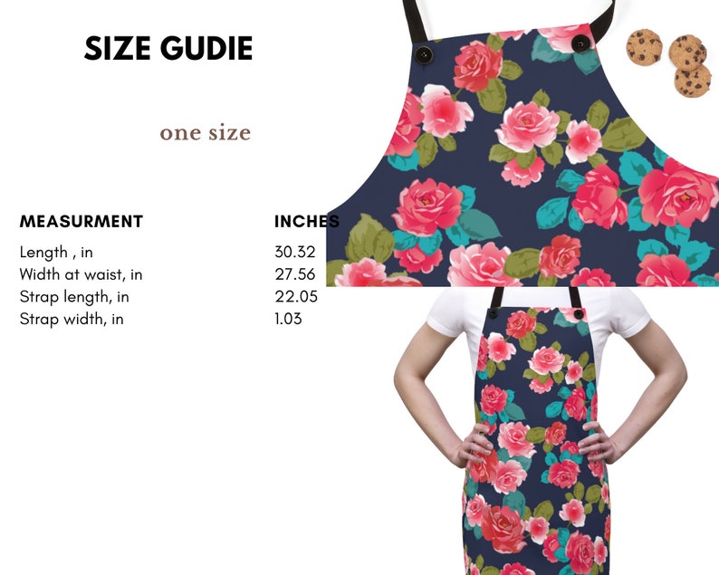 Floral print kitchen mothers day gift flower apron work apron Gardening apron bbq apron woodworking apron