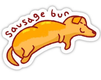 Dachshund Sticker - Salt Bread - Doxie - Sausage - Cute Dog Sticker - Journal - Scrapbook