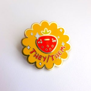 They Them Enamel Pin - LGBTQ - Pride - Rainbow