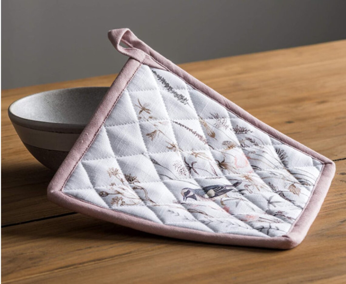 Set of 2 100 Cotton Pot Holders with Loop Heat Resistant for Etsy