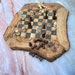 A perfect gift - Handmade Chess Board with pieces-RUSTIC OLIVE WOOD-Decorative, beautifully detailed-unique piece of art - Appleyard & Crowe 
