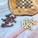A perfect gift - Handmade Chess Board - UK Quick delivery - RUSTIC OLIVE Wood-Beautifully detailed - unique piece of art - Appleyard & Crowe 