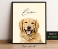 Custom Pet Portrait Minimalist Dog Portrait for Pet Memorial Drawing from Pet Photo Personalized Pet Painting for Gift Dog illustration product logo
