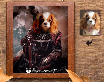 Knight Pet Portrait - Royal Pet Portrait - Renaissance Pet Portrait - Custom Pet Portrait - Custom Dog Portrait - Custom Cat Portrait - MKA3