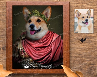 Classic Pet Portrait - Custom Pet Portrait - Renaissance Portrait - Pet Renaissance - Cat Portrait - Dog Portrait - King Portrait - KNGV3