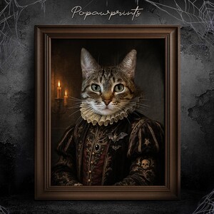 Custom Vampire Pet Portrait - Funny Halloween Pet Painting - Halloween Gift Ideas - Spooky Pet Portrait - Custom Mummy Portrait H05 H06