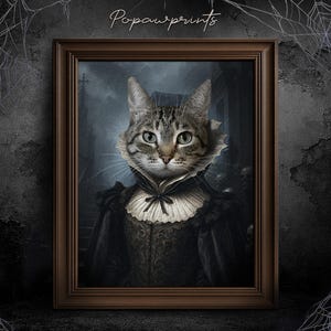 Custom Vampire Pet Portrait - Funny Halloween Pet Painting - Halloween Gift Ideas - Spooky Pet Portrait - Custom Mummy Portrait H05 H07