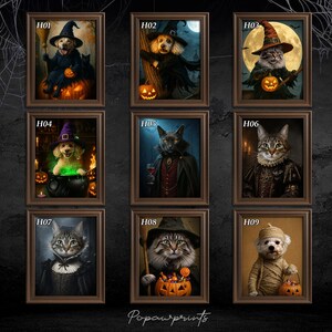 Custom Vampire Pet Portrait - Funny Halloween Pet Painting - Halloween Gift Ideas - Spooky Pet Portrait - Custom Mummy Portrait H05 image 2