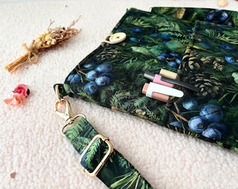 Personalized Crossbody Tablet & Book Bag with Pocket for Kindle, iPad and Journal