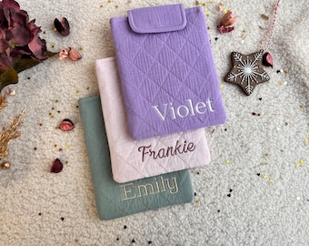 Funda personalizada para Kindle: Funda acolchada de muselina orgánica para lector electrónico