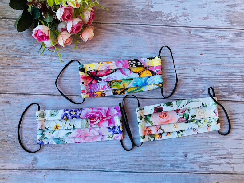 Single Layer Cotton Spring Face Mask 1 Layer Cotton Face Mask Etsy