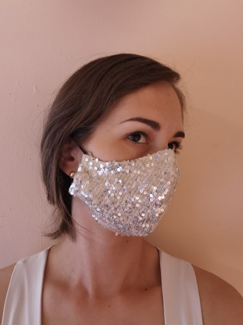 Birthday Sequin Face Mask Sequin Wedding Face Mask Reusable Etsy