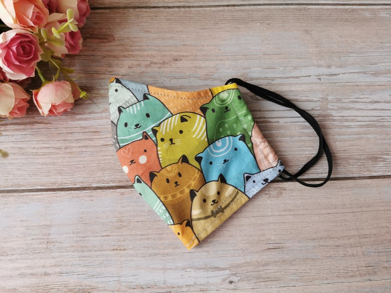 Cat lover face mask Pet face mask KIDS and AUDULT Cartoon Etsy