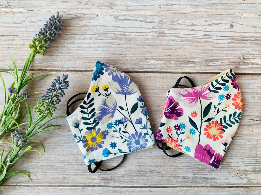 Set of 2 SPRING Face Mask for Women Floral Face Mask With Etsy