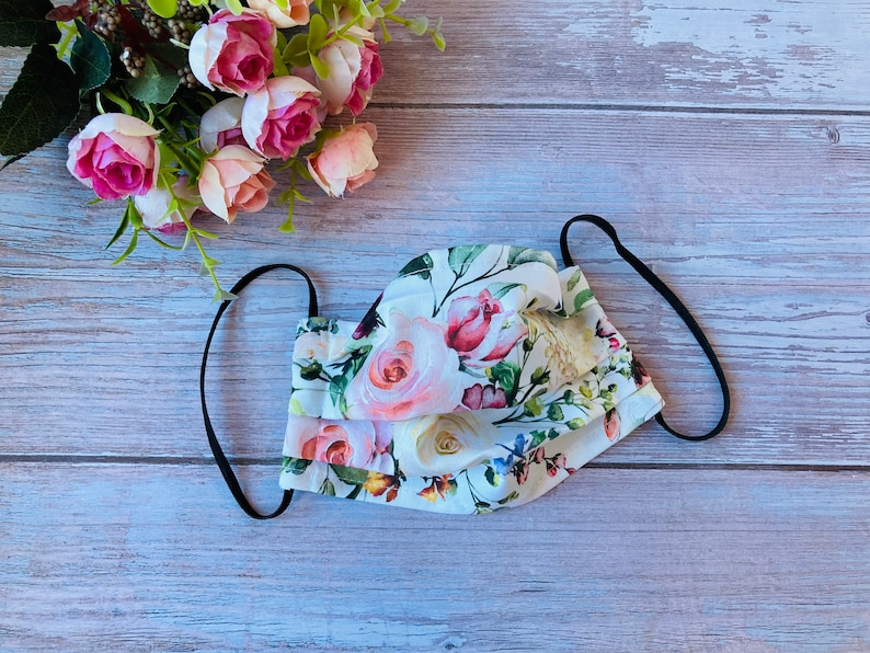 Single Layer Cotton Spring Face Mask 1 Layer Cotton Face Mask Etsy