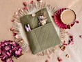 Quilted book sleeve with pocket - Personalised with name, 15 colors and different sizes product logo
