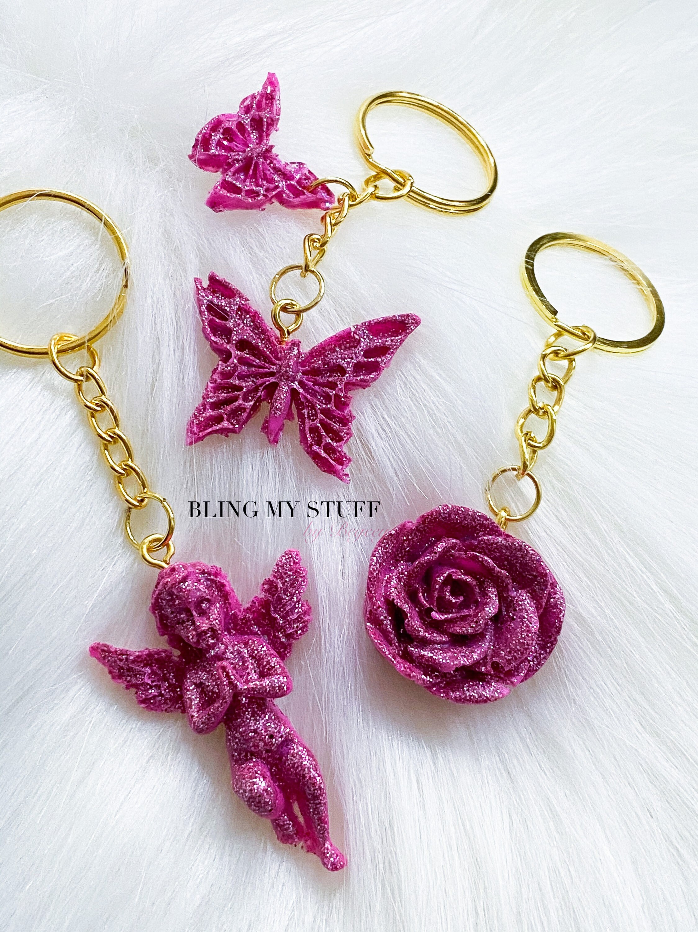 Keychain lucky charm with desired color only one pendant Etsy