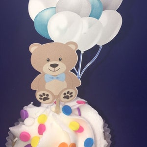 Teddy Bär Cupcake Toppers, Baby Boy Picks, Babyparty Cupcake Toppers