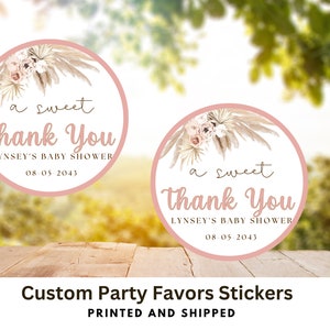 A sweet Themed  Baby Shower, Baby Shower Favor Stickers, Baby Shower Favors
