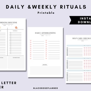 Daily, Weekly Habit Tracker Printable, Goal Planner, Journal, Gratitude ...