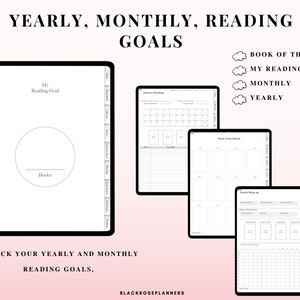 Digital Reading Planner, Digital Reading Journal, Reading iPad Planner ...