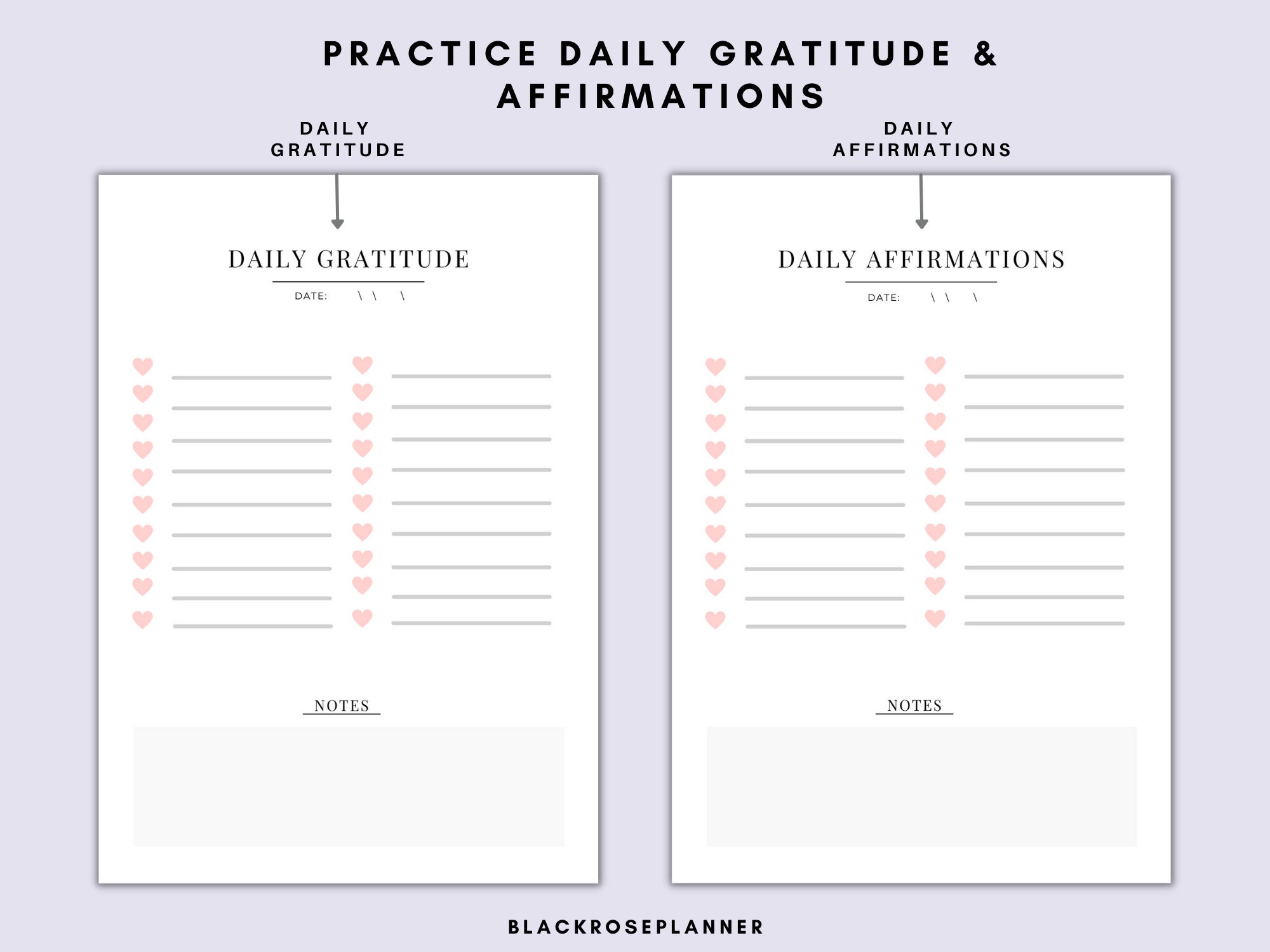 Daily, Weekly Habit Tracker Printable, Goal Planner, Journal, Gratitude ...