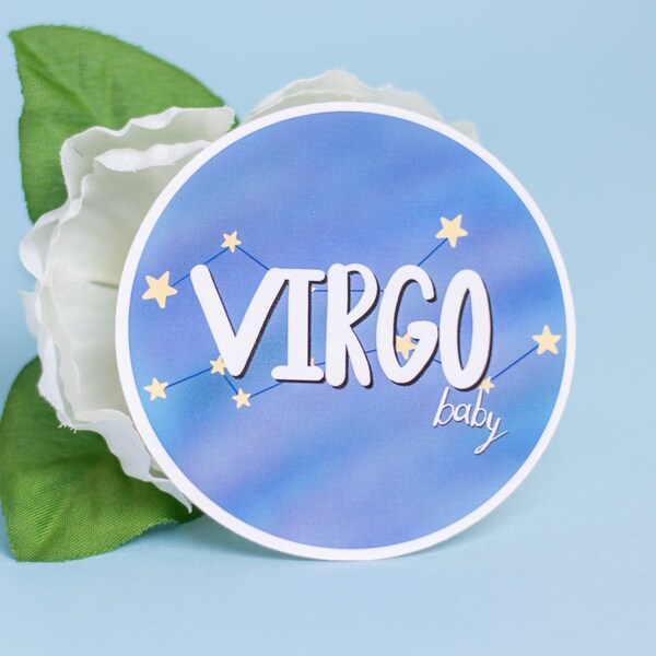 Virgo Baby Sticker | Virgo Season | Water Bottle Sticker | Laptop Decal