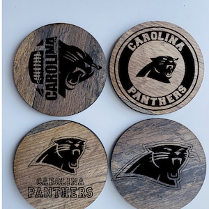 Juego de posavasos de Carolina Panthers de 4