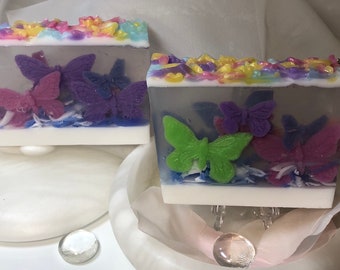 Handmade Natural Butterflies Soap Gift Set , Handcrafted Decorative Soap