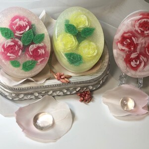 Handmade Decorative Roses Soap Gift Set, Handcrafted Natural Soap Bars