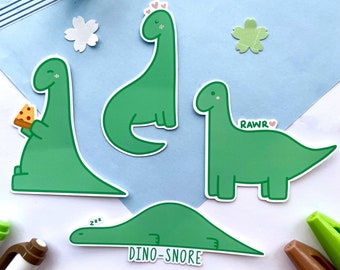 Cute Kawaii Dinosaur Sticker Pack, Stickers for Kids, Vinyl Sticker, Laptop Sticker, Weatherproof Sticker, Waterbottle/Hydroflask