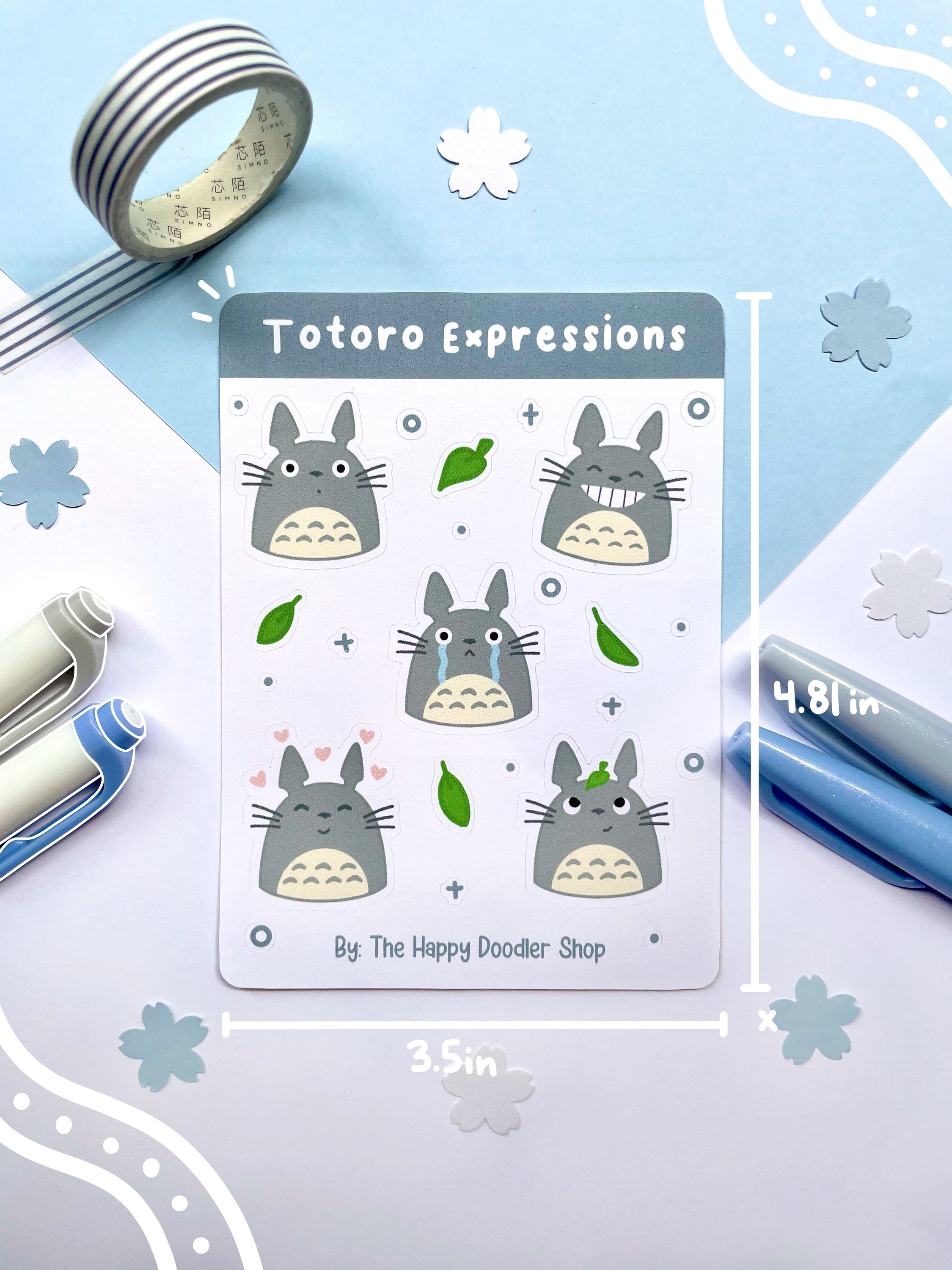 My Neighbor Totoro Sticker Sheet Cute Sticker Sheet Bujo | Etsy